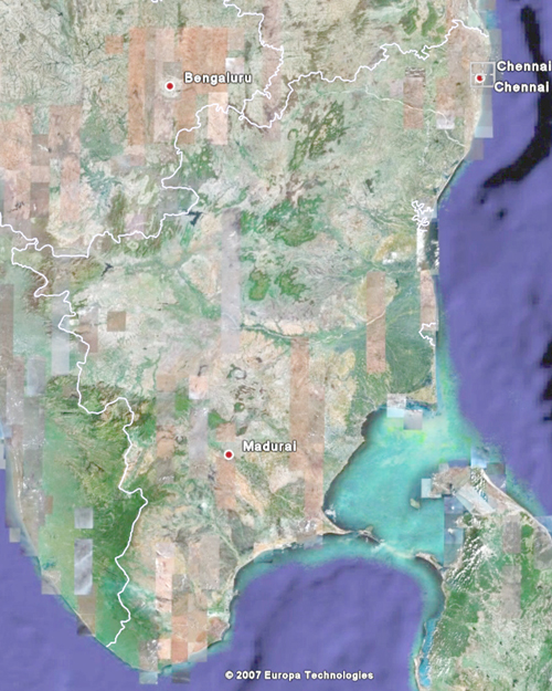 Tamil Nadu - Satellite View