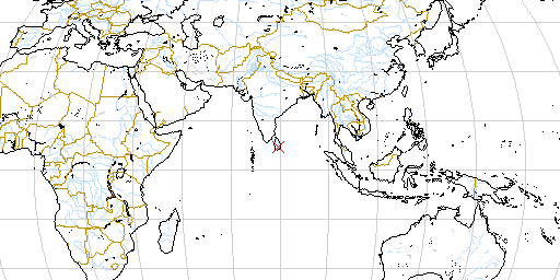 Current Sri Lanka - World Map