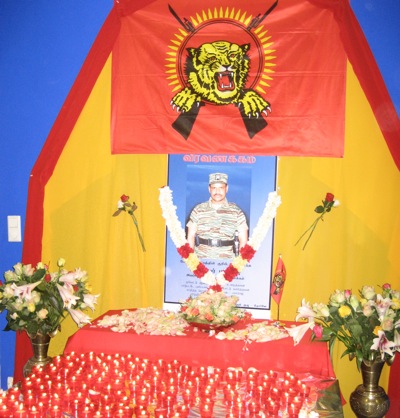 Memorial for a fallen LTTE soldier. 