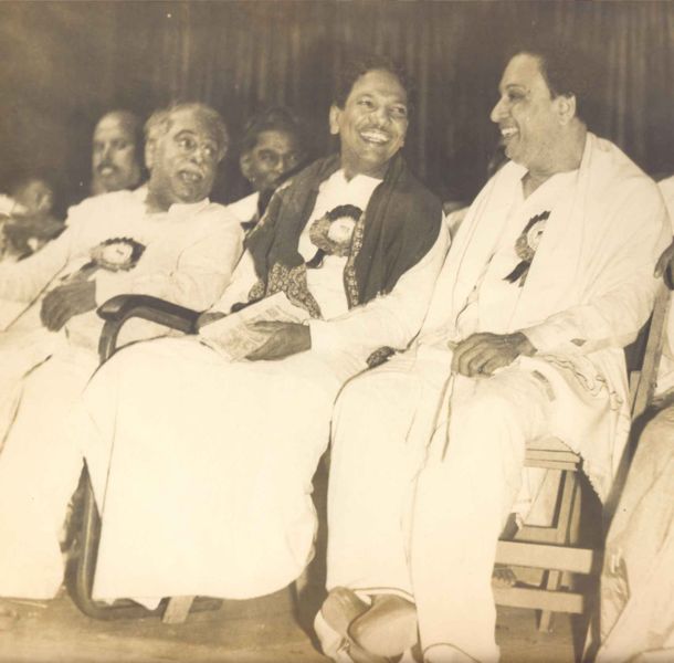 C.N.Annadurai with M.Karunanidhi and M.G.Ramachandram