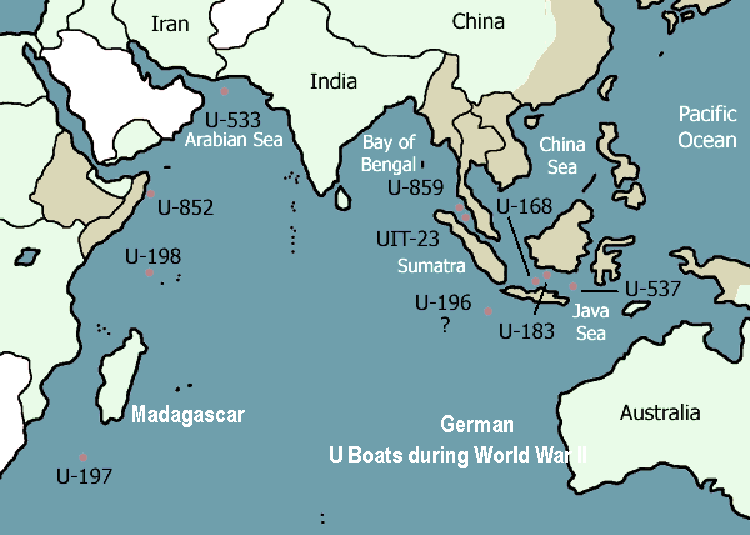 German U Boats - Indian Ocean
