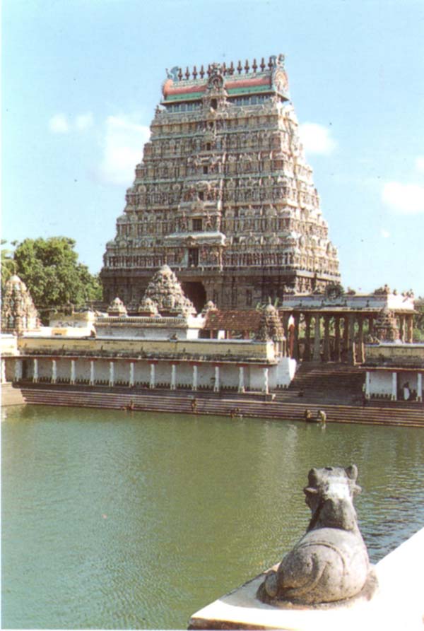 Chidamabaram Temple Gopuram - Tank View